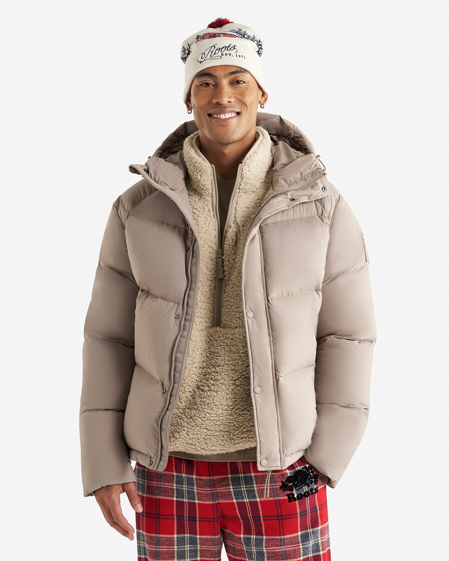 roots down puffer jacket