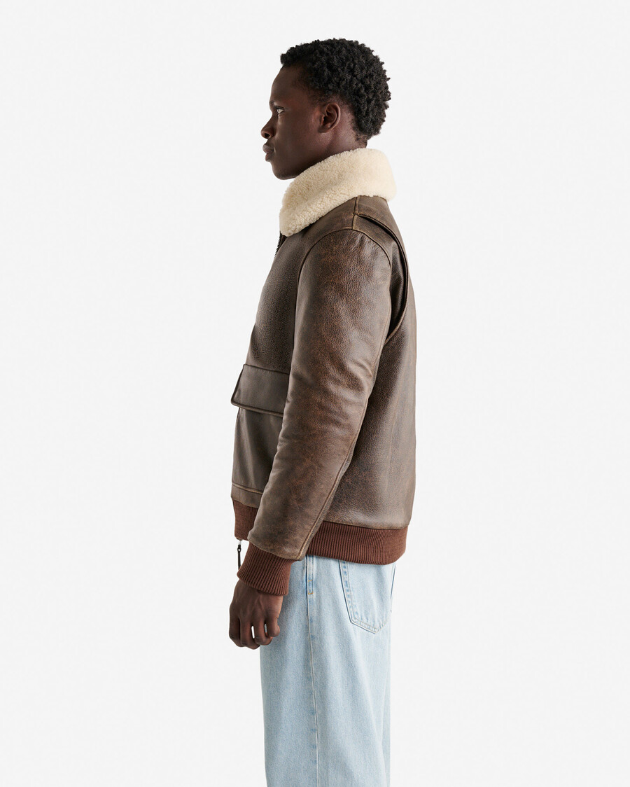 leather aviator jacket