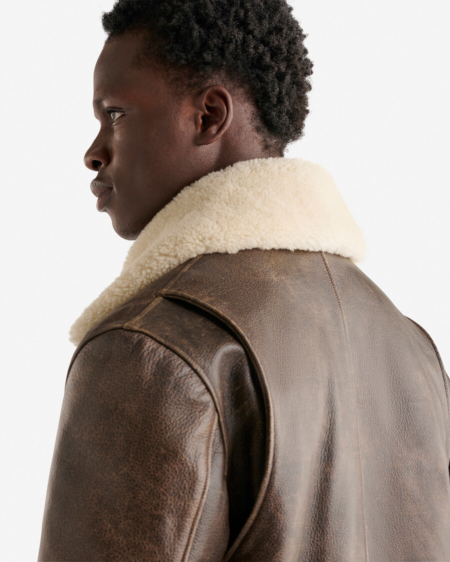 leather aviator jacket
