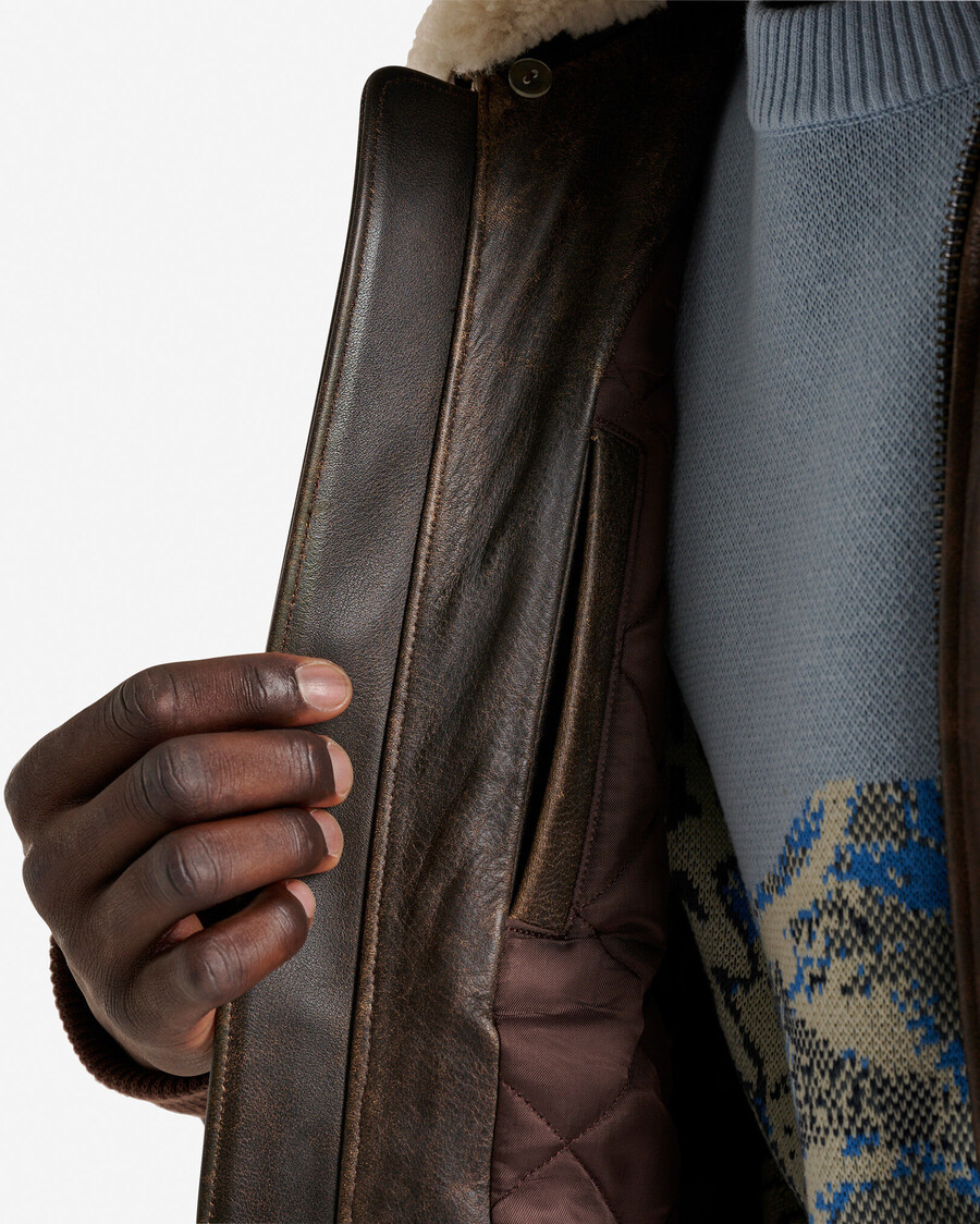 leather aviator jacket