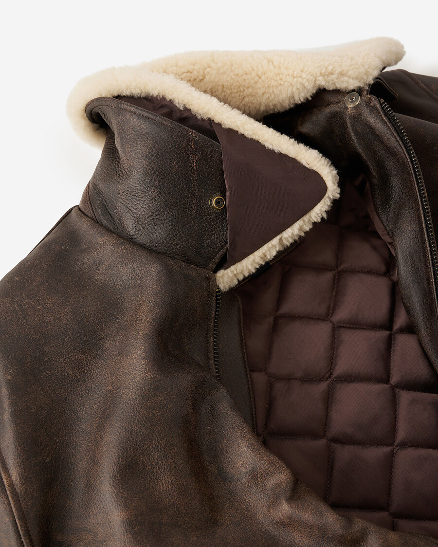 leather aviator jacket