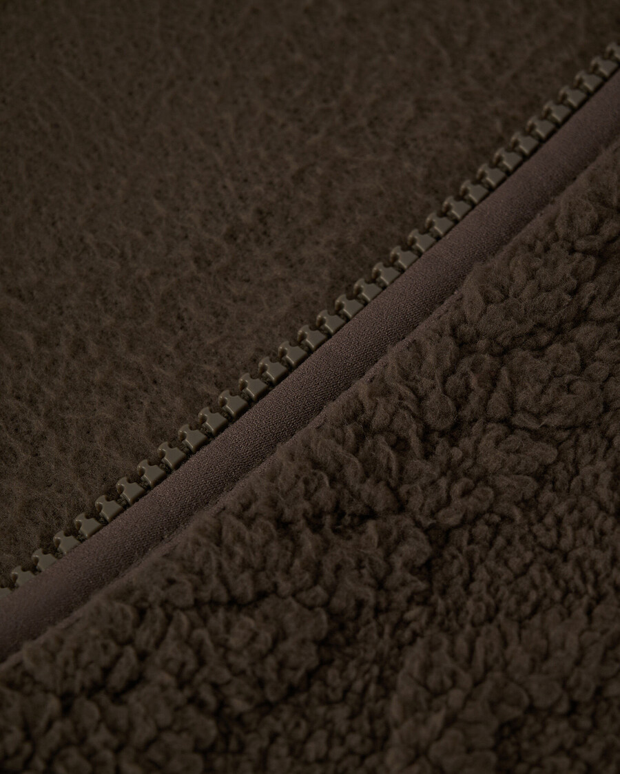 cable shearling fleece half zip
