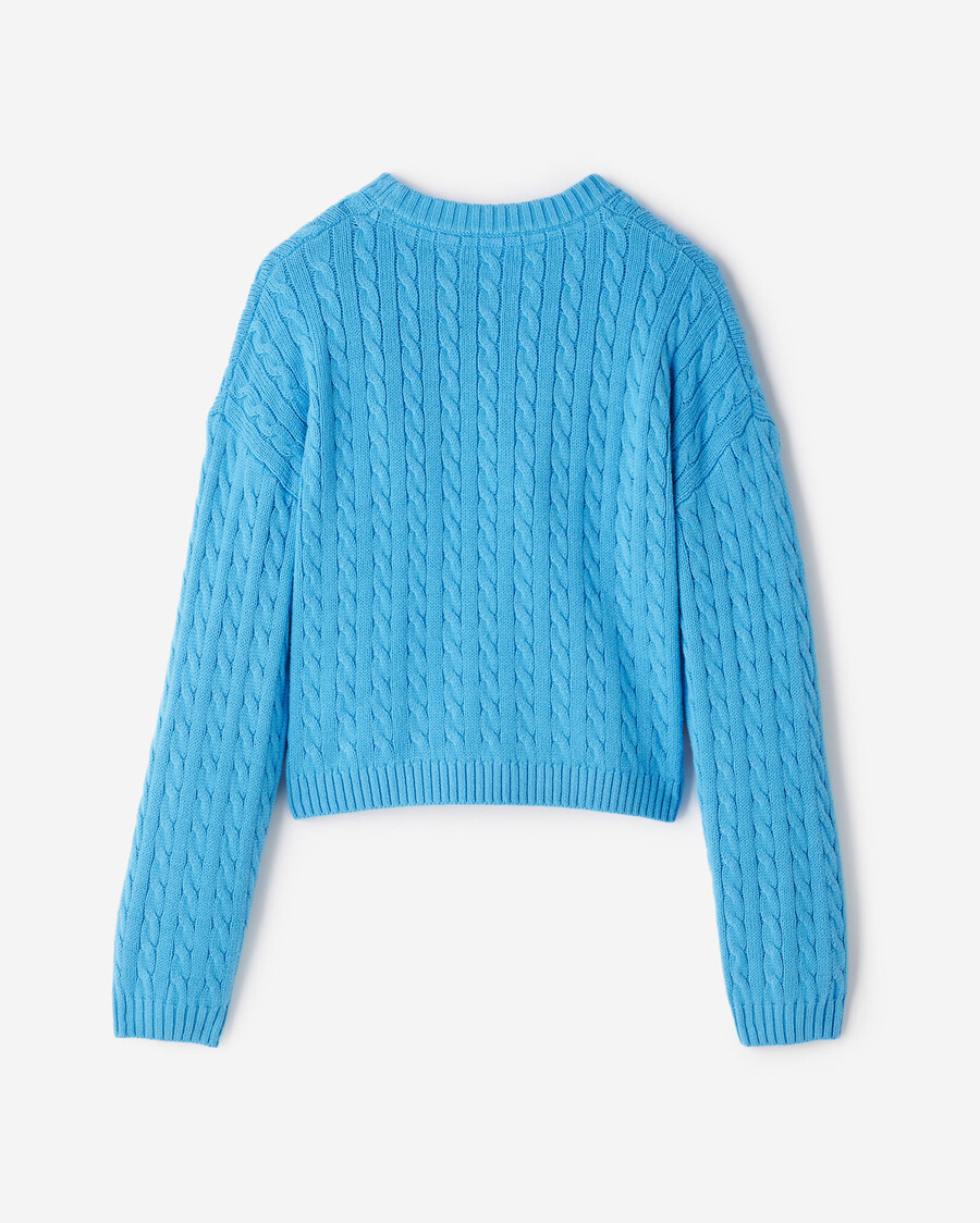 roots cable crew sweater