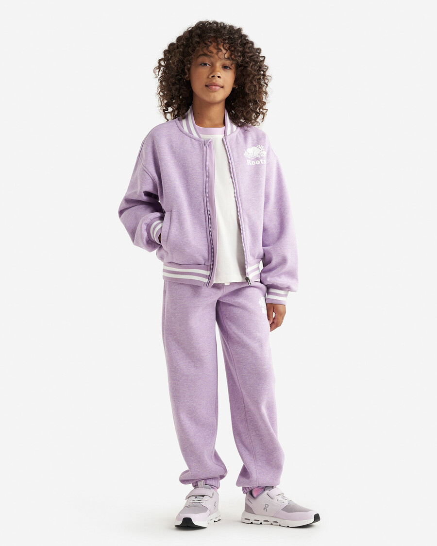 girls cooper sparkle varsity jacket