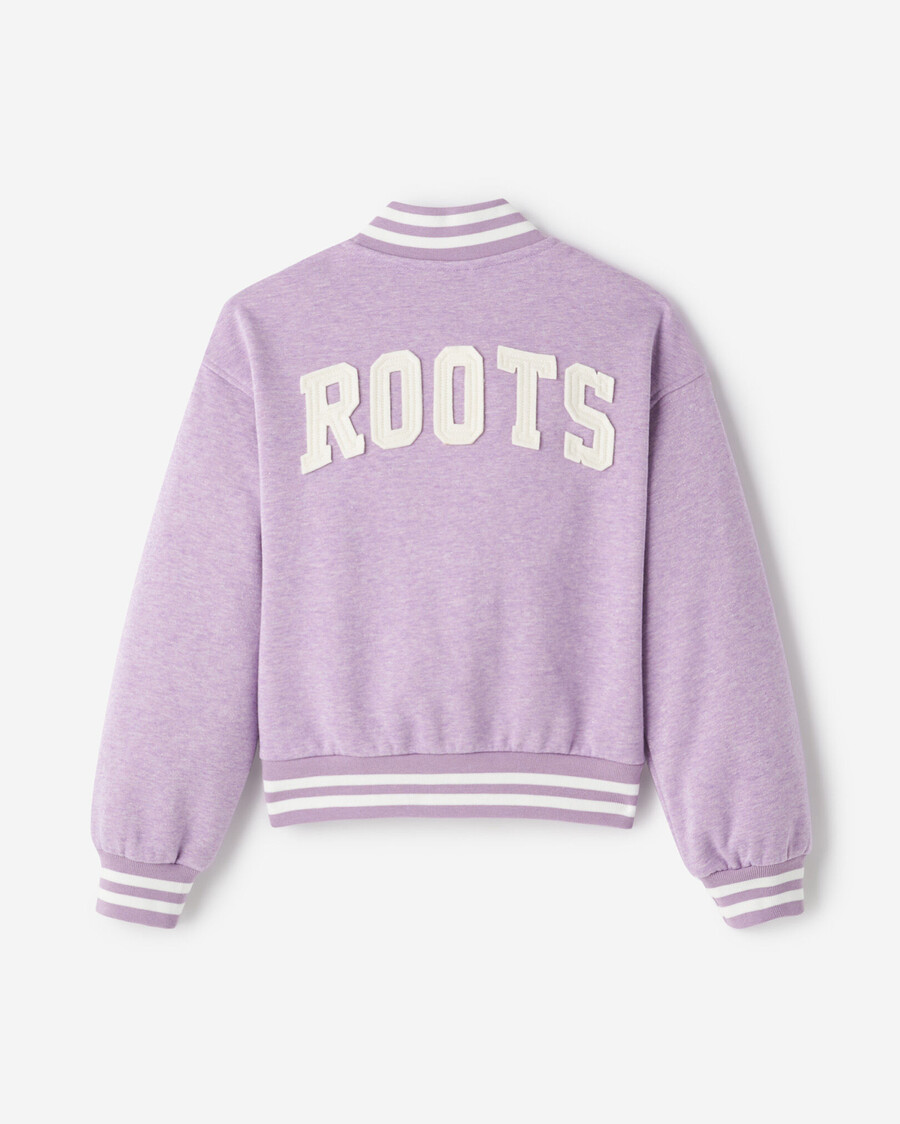 girls cooper sparkle varsity jacket