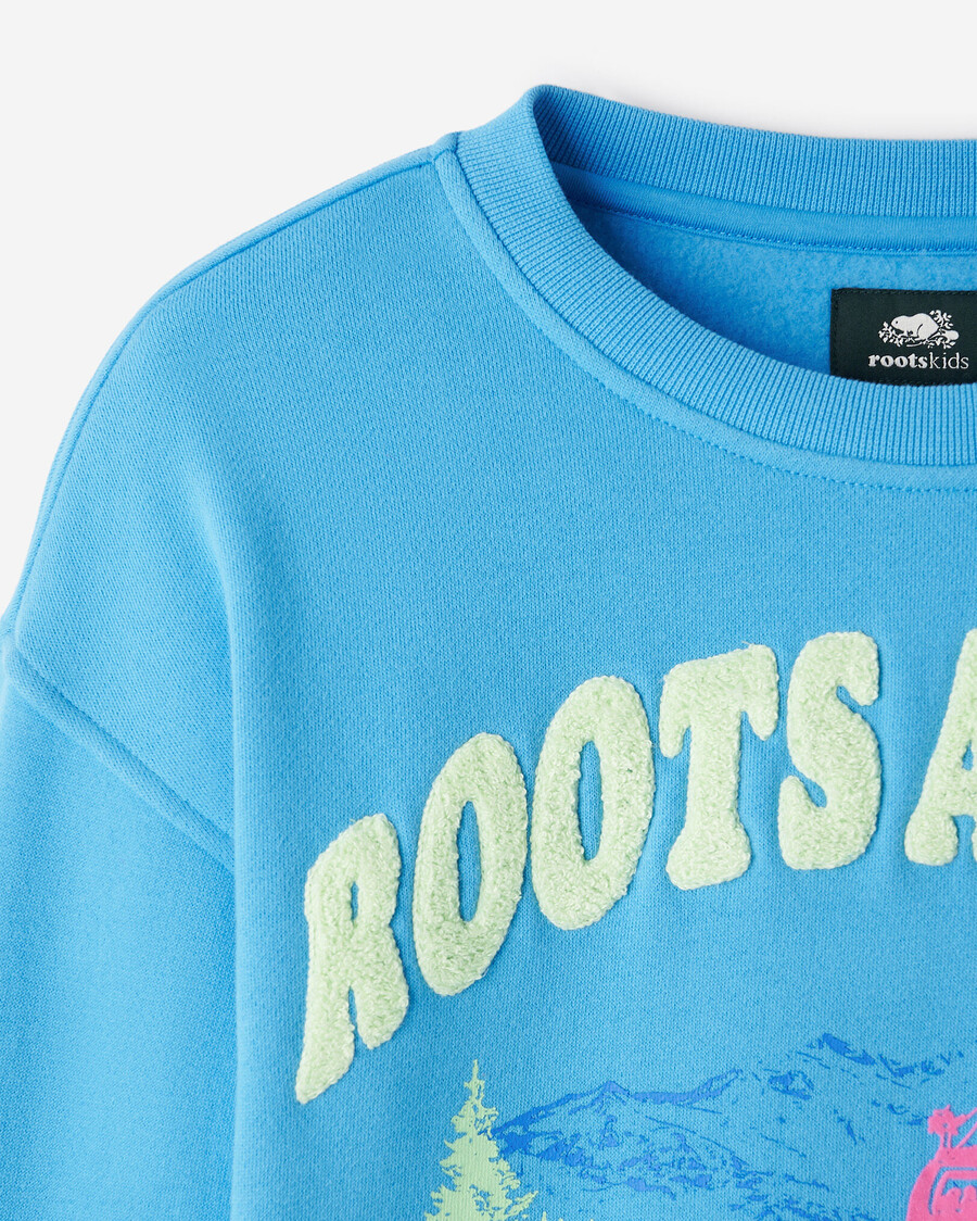 kids alpine landscape crew sweatshirt