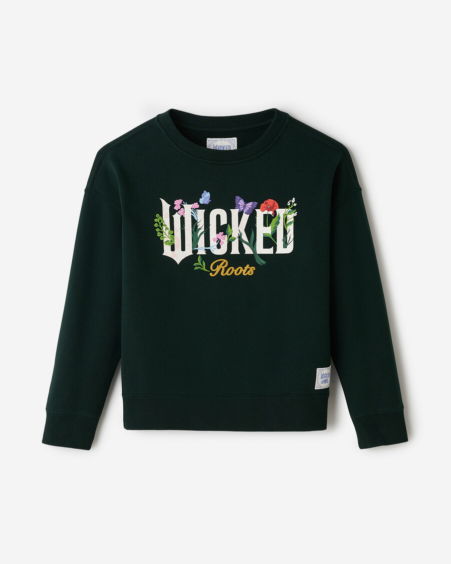 kids roots x wicked floral crew sweatshirt