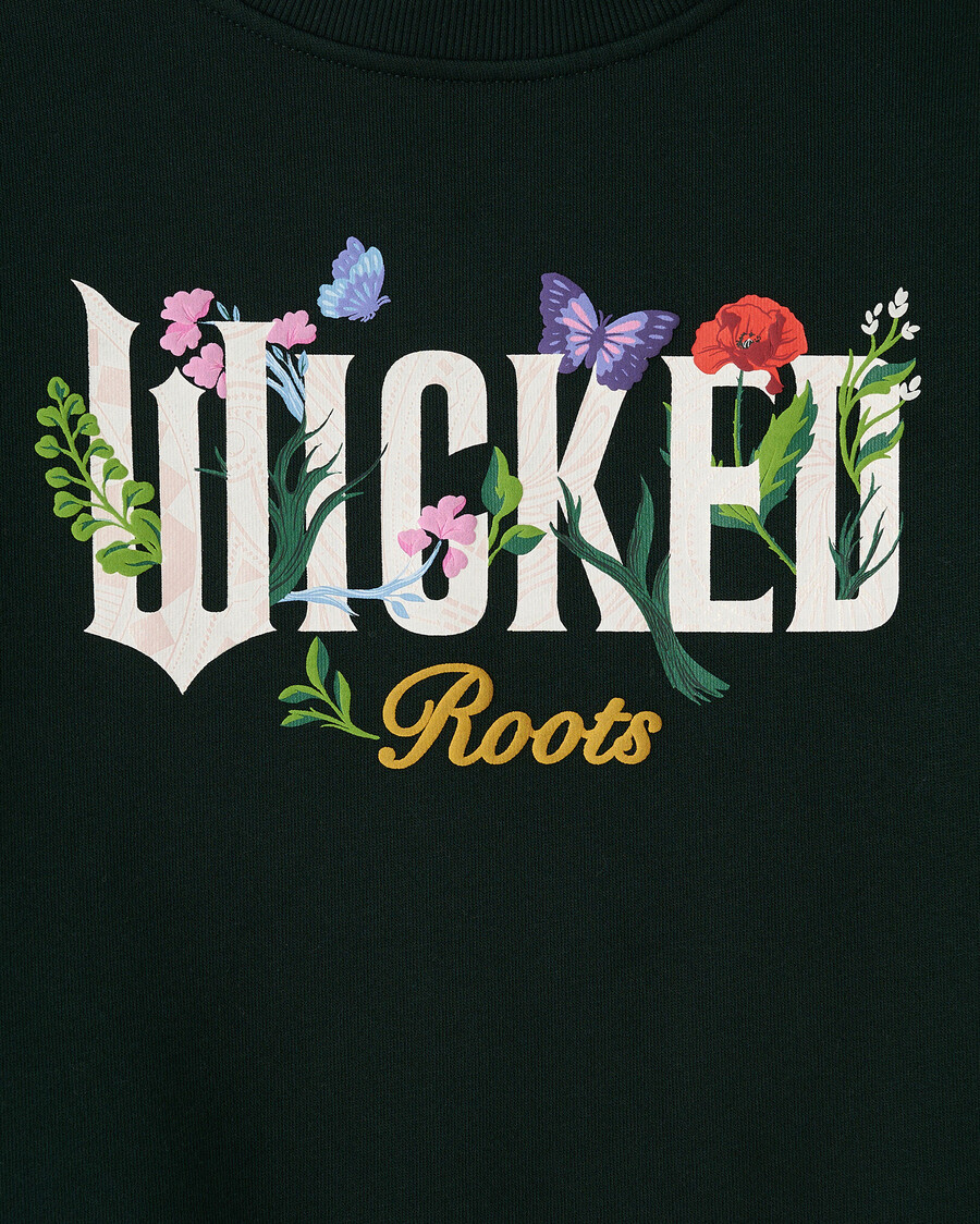 kids roots x wicked floral crew sweatshirt