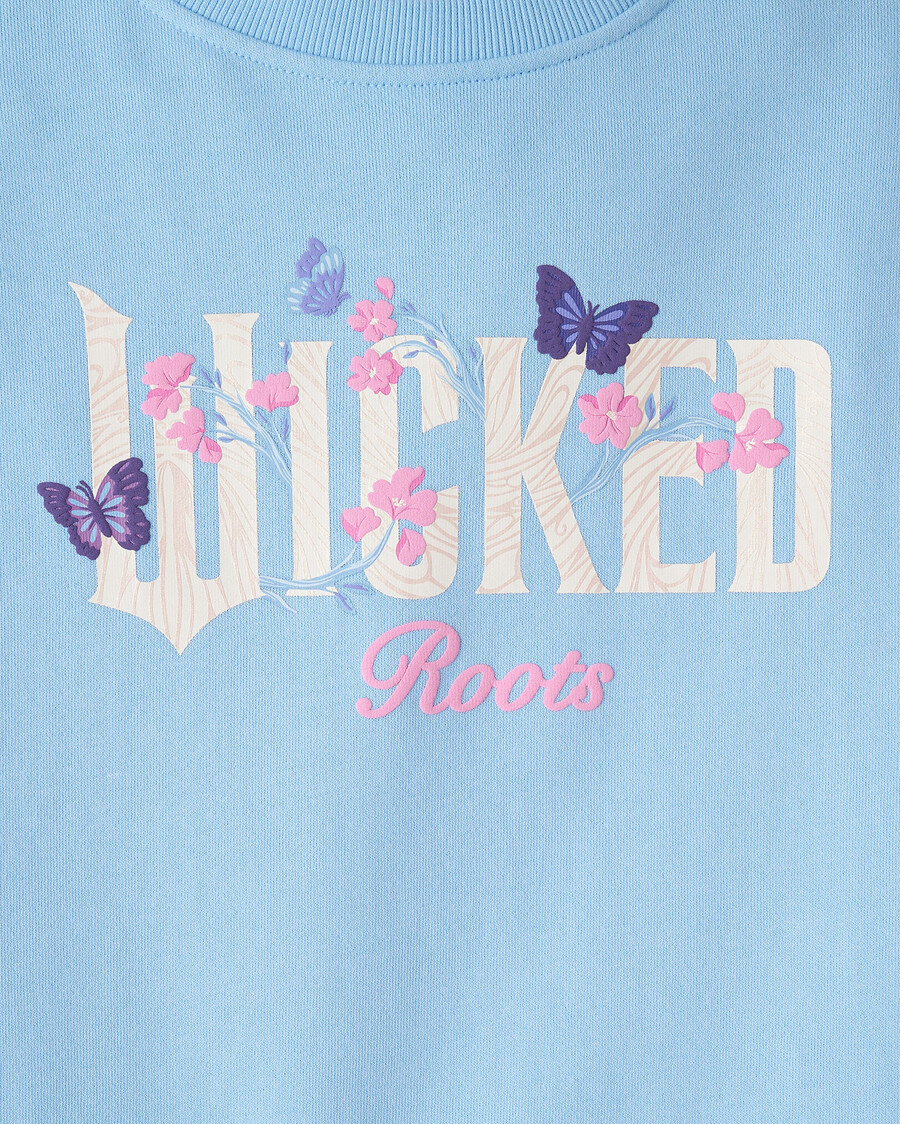 kids roots x wicked floral crew sweatshirt