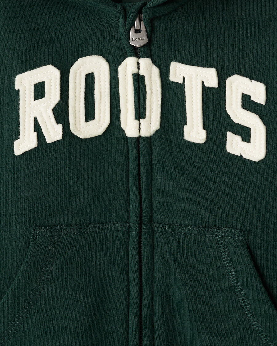 toddler roots applique full zip hoodie