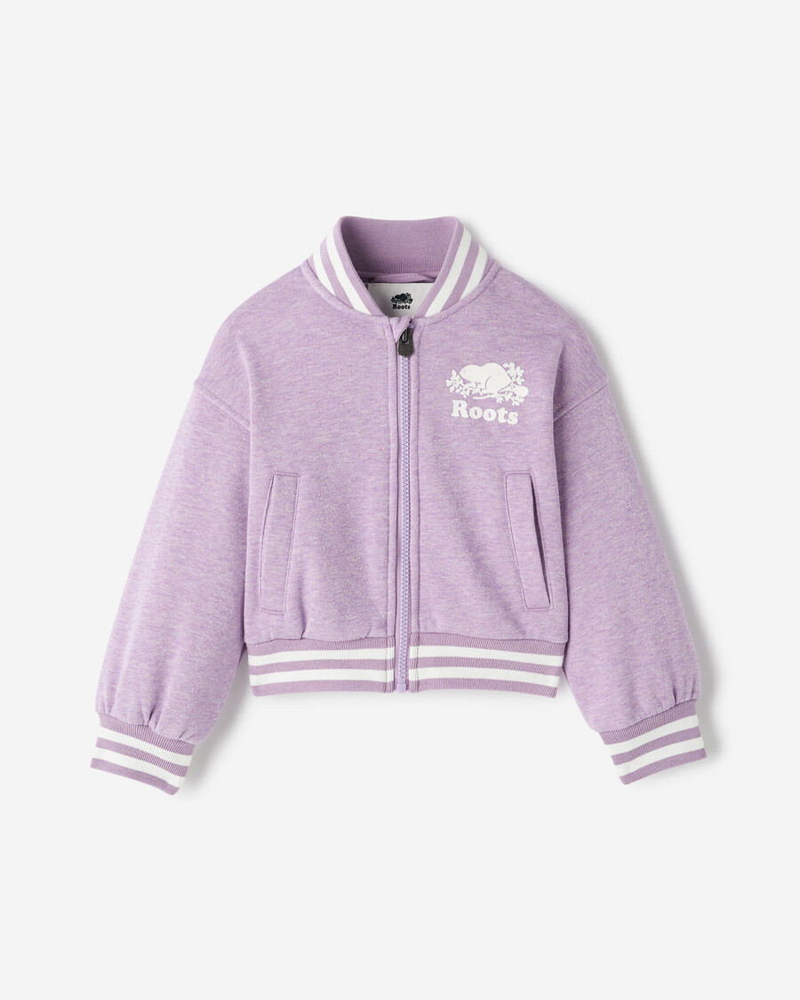 toddler girls cooper sparkle varsity jacket