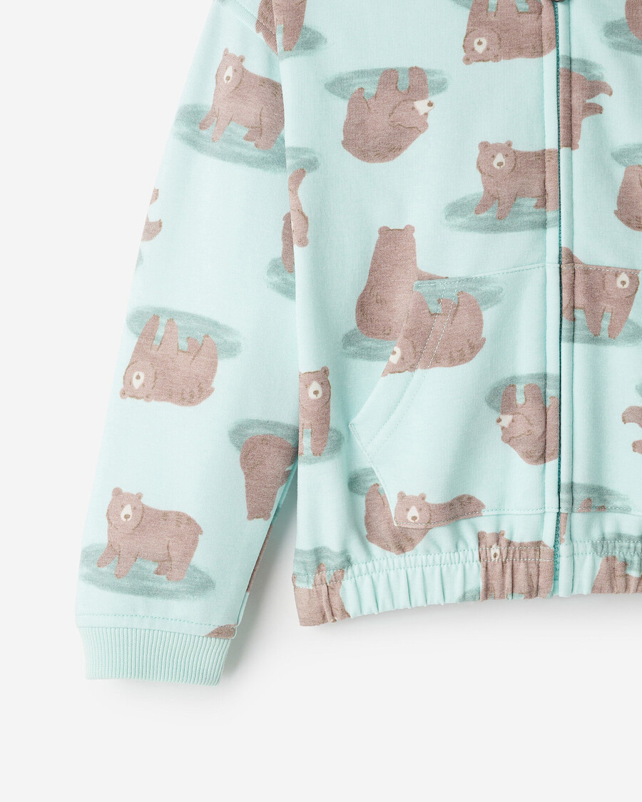 toddler cozy bear zip hoodie