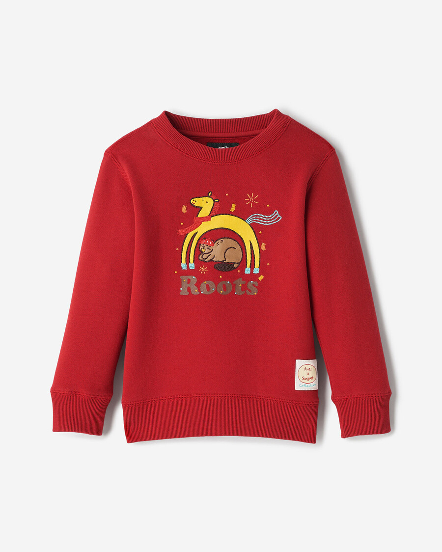 toddler year of the horse crew sweatshirt