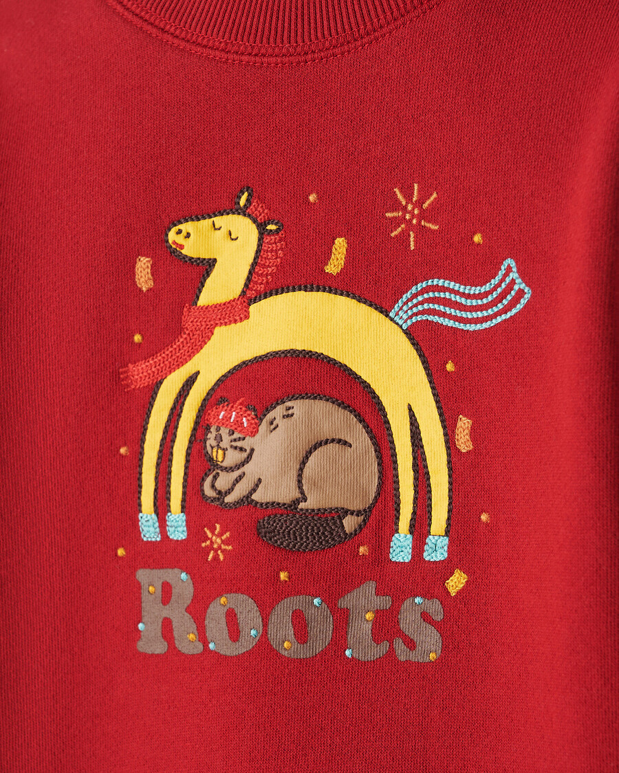 toddler year of the horse crew sweatshirt