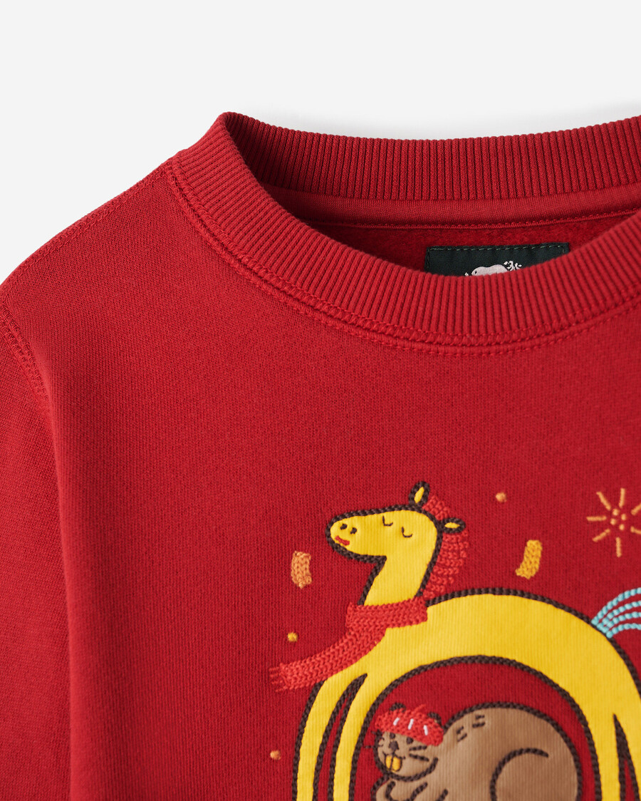 toddler year of the horse crew sweatshirt