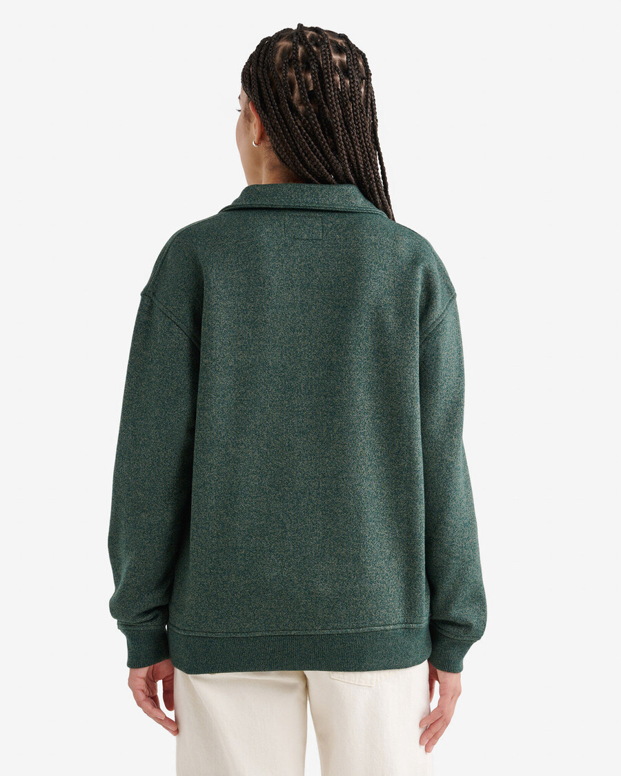 roots applique half zip stein