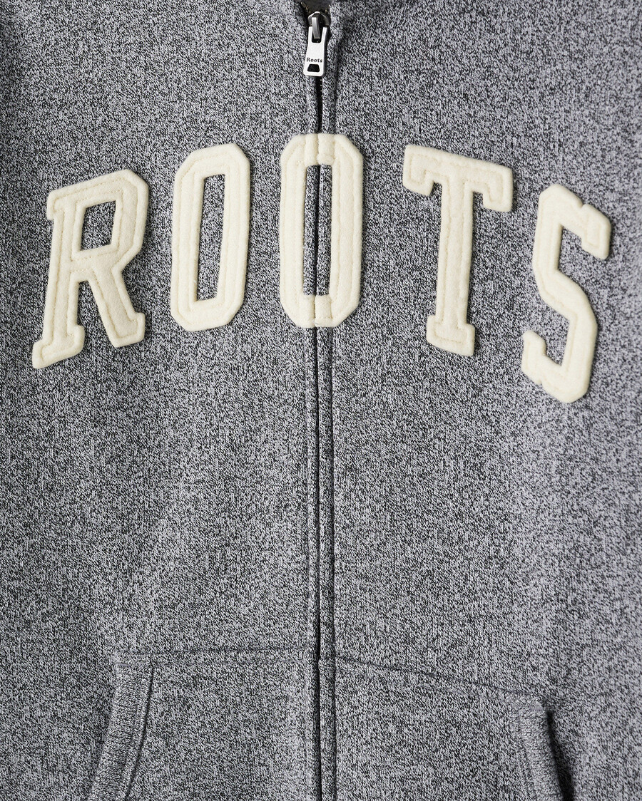 roots applique full zip hoodie