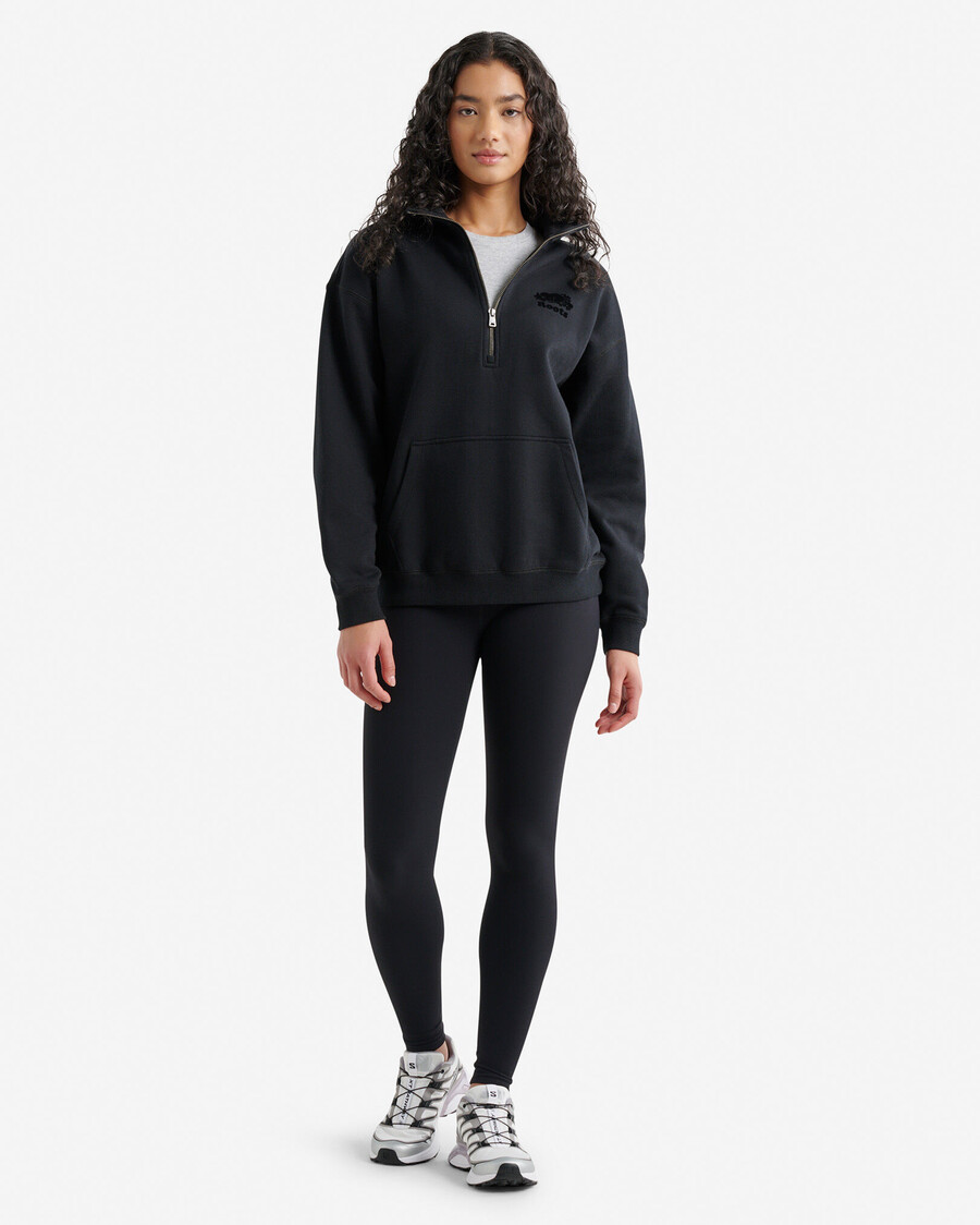organic cooper relaxed half zip stein