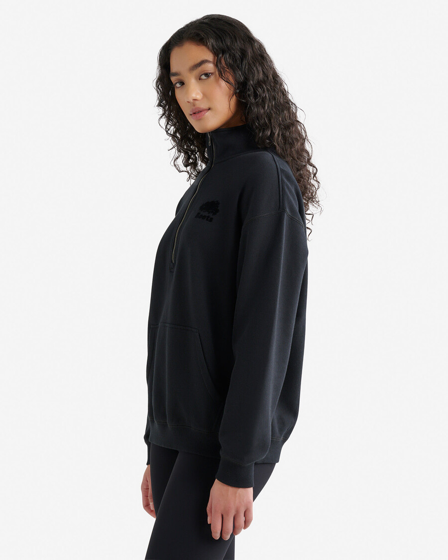 organic cooper relaxed half zip stein