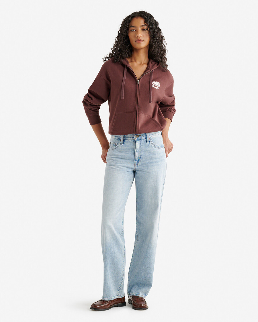 organic original relaxed full zip hoodie