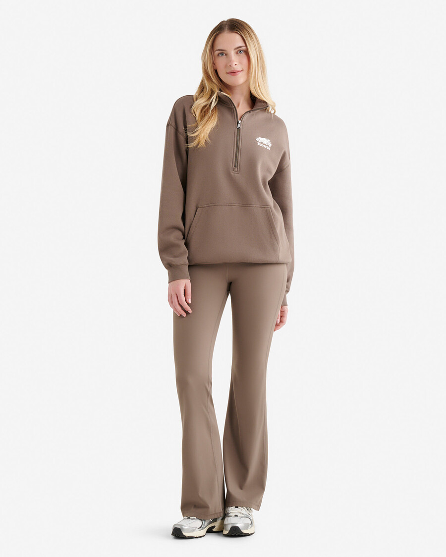 organic cooper relaxed half zip stein