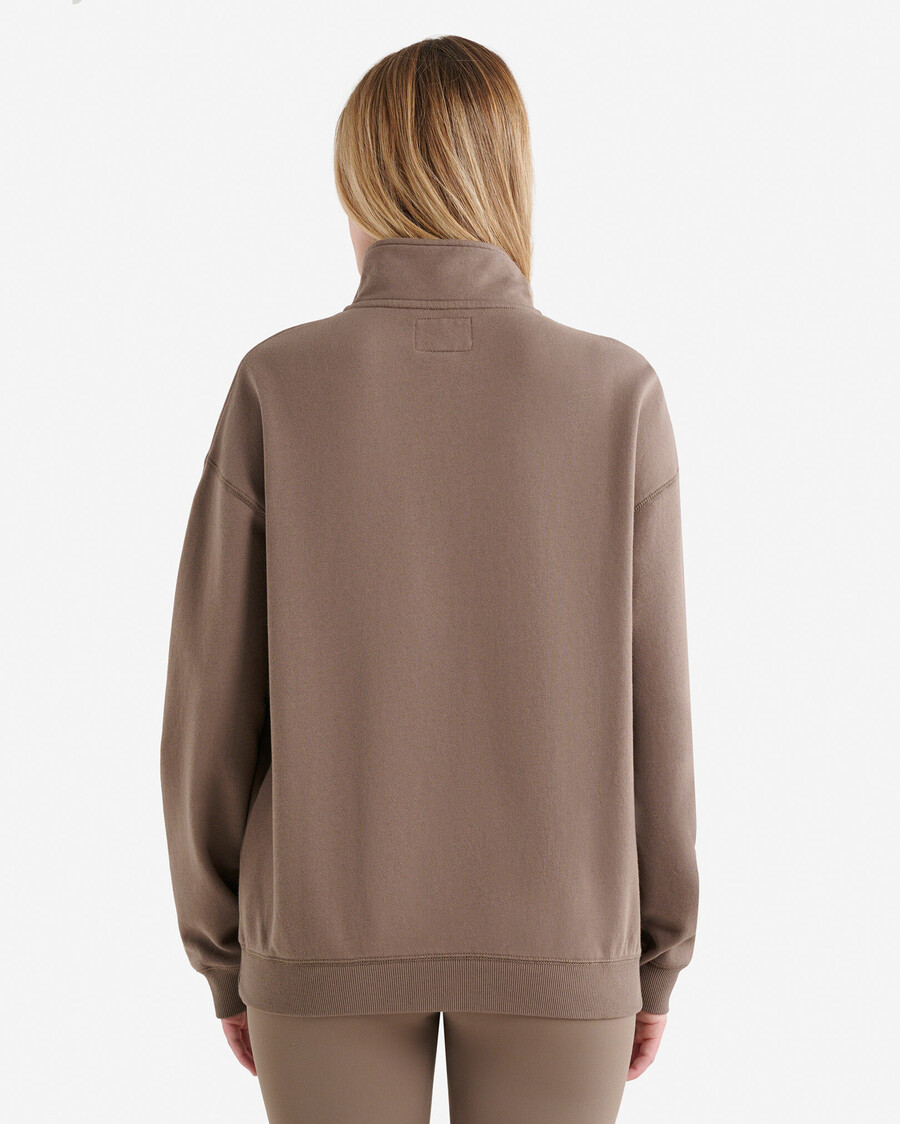 organic cooper relaxed half zip stein