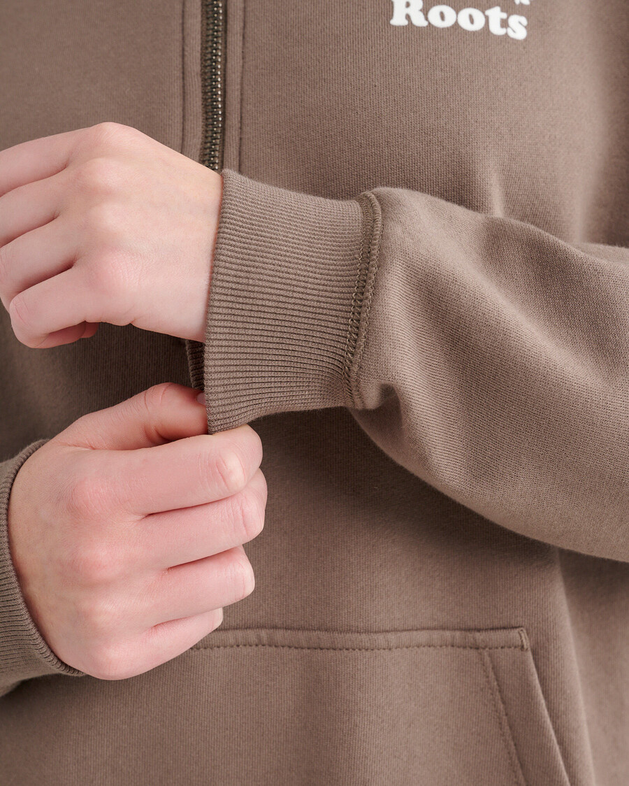 organic cooper relaxed half zip stein
