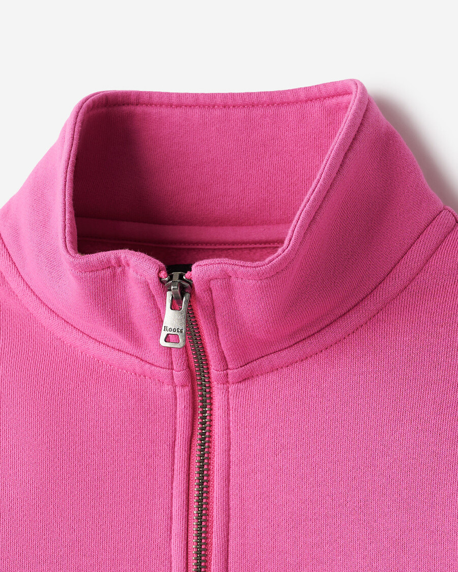 organic cooper relaxed half zip stein