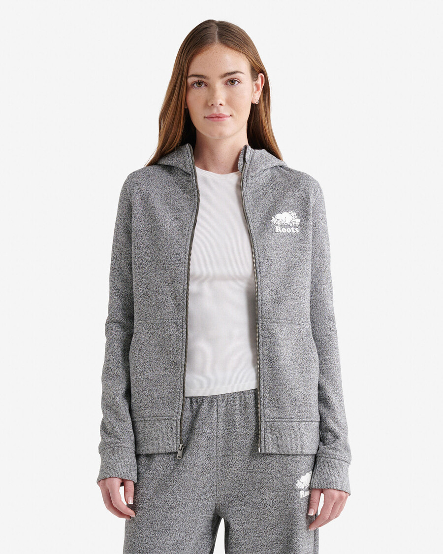 organic cooper slim full zip hoodie