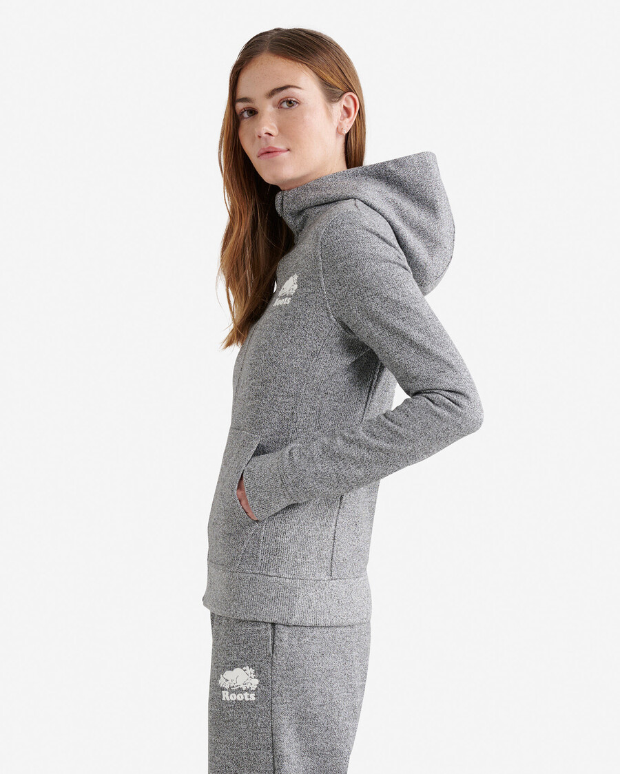 organic cooper slim full zip hoodie