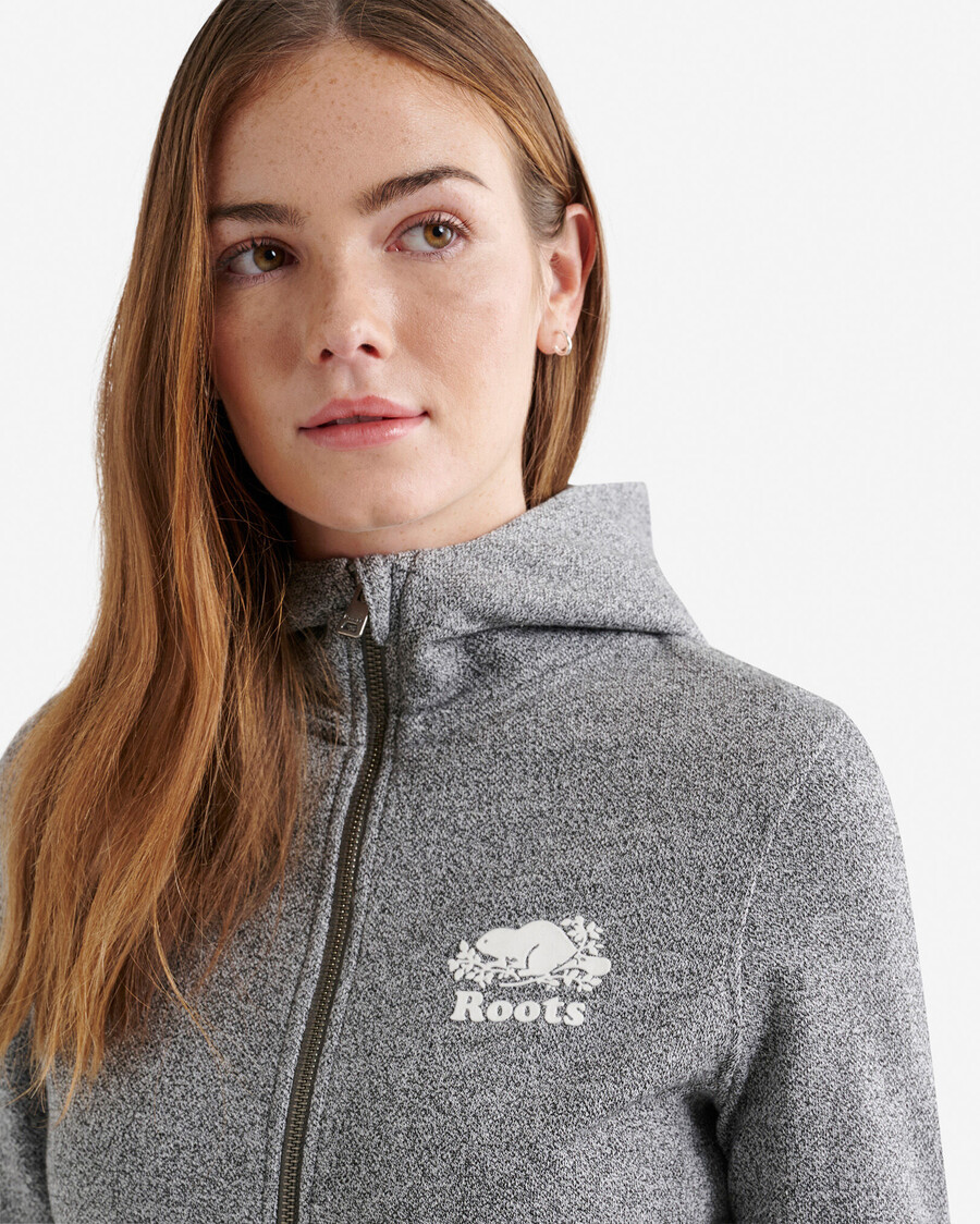 organic cooper slim full zip hoodie