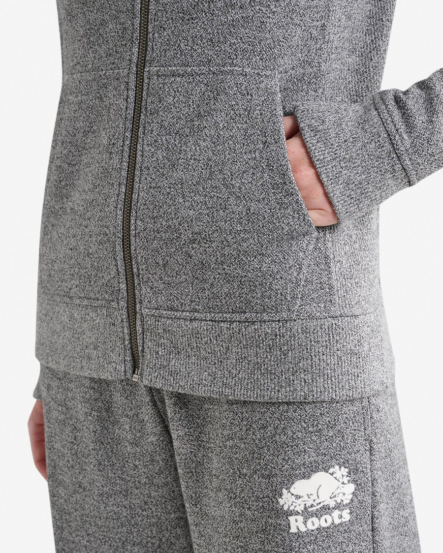 organic cooper slim full zip hoodie