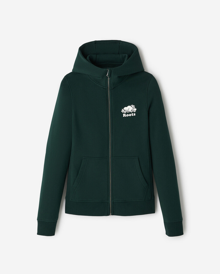organic cooper slim full zip hoodie