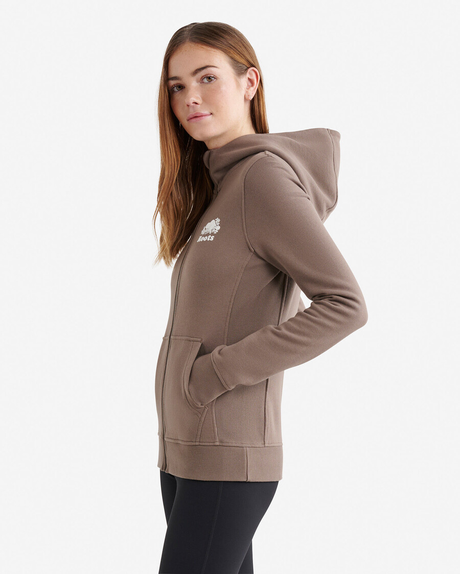 organic cooper slim full zip hoodie