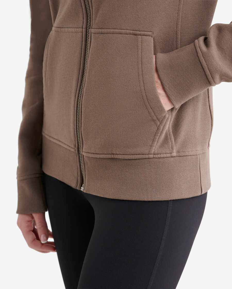 organic cooper slim full zip hoodie