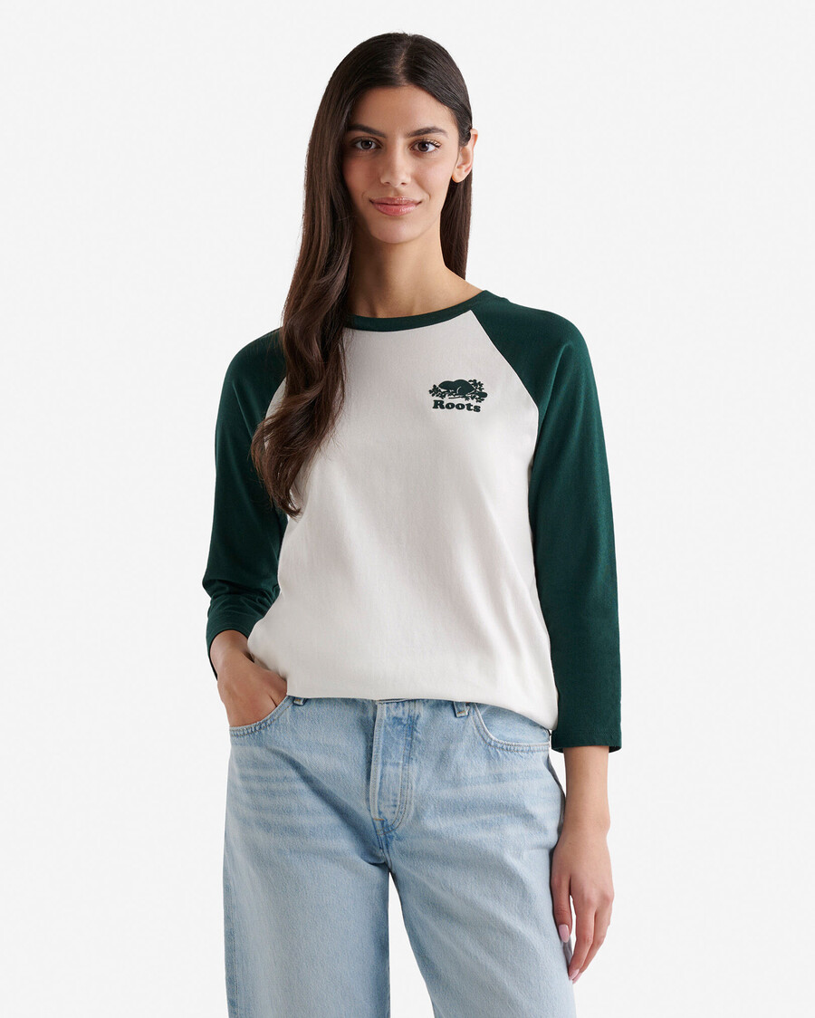 womens organic cooper baseball t-shirt