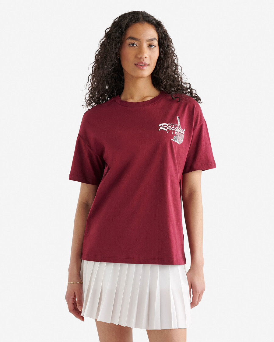 womens roots racquet club t-shirt