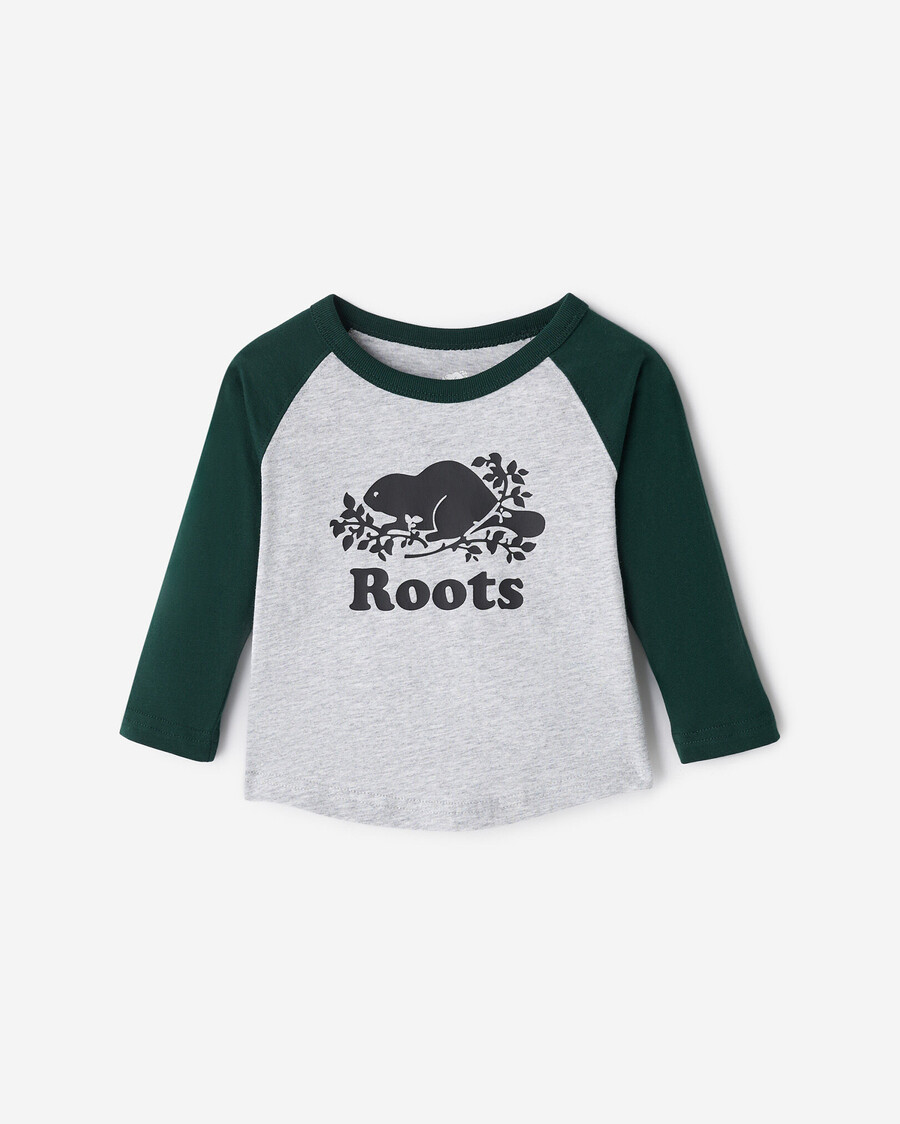 baby organic cooper baseball t-shirt