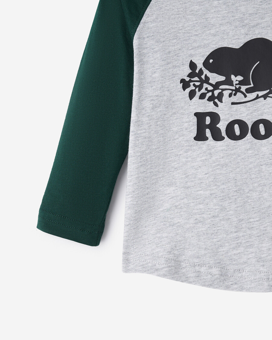 baby organic cooper baseball t-shirt