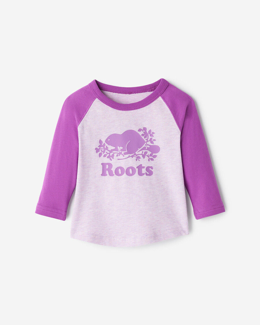 baby organic cooper baseball t-shirt
