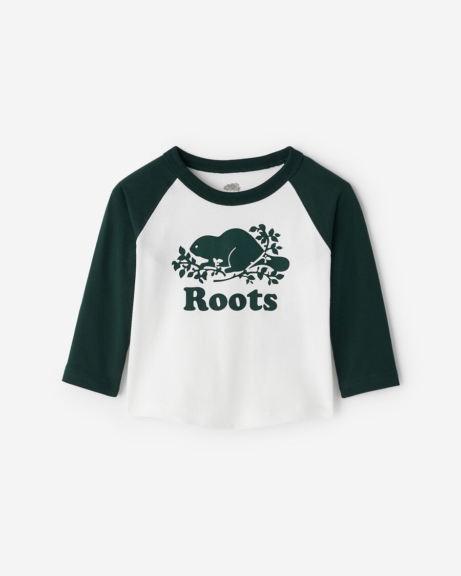baby organic cooper baseball t-shirt