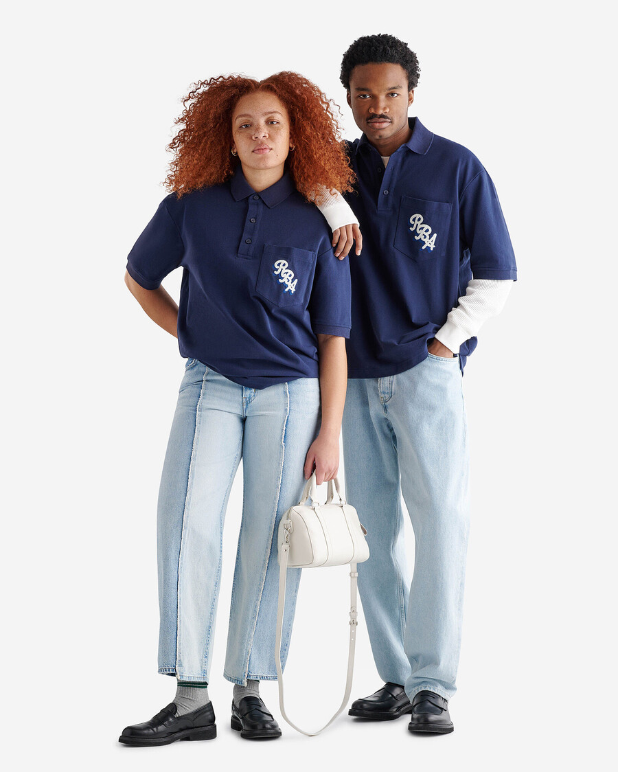 rba oversized short sleeve pocket polo