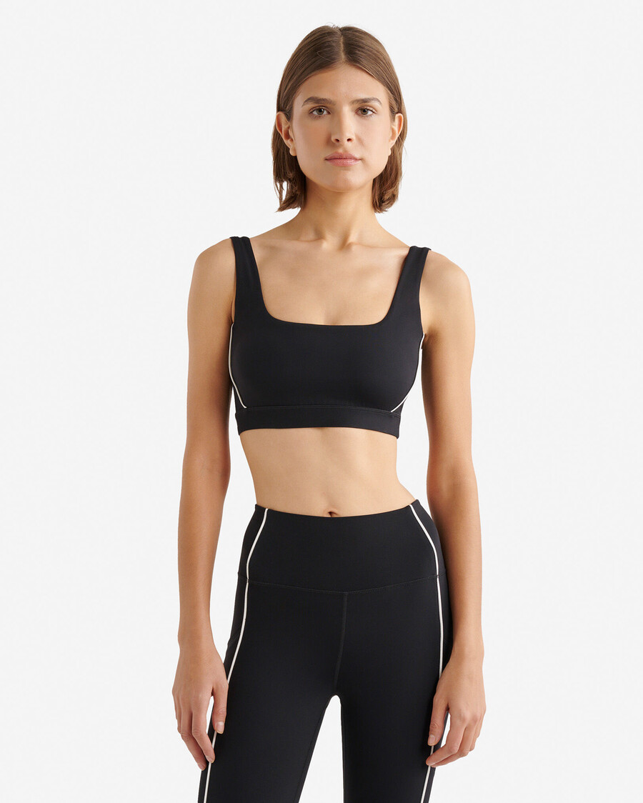 restore stretch piped sports bra
