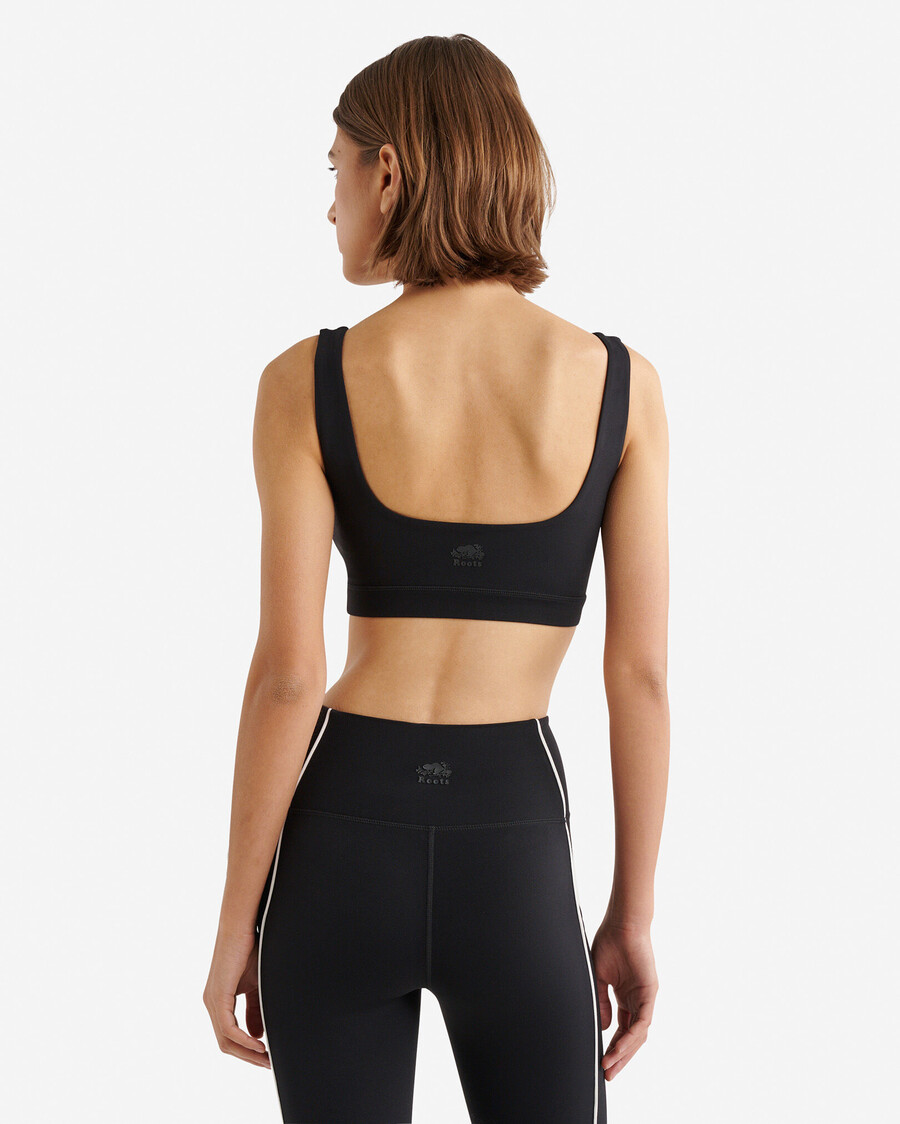 restore stretch piped sports bra