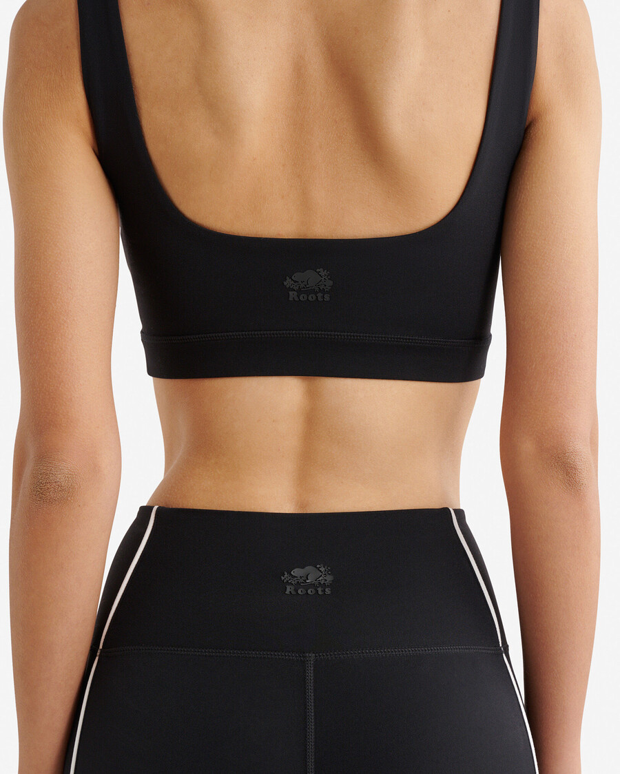 restore stretch piped sports bra