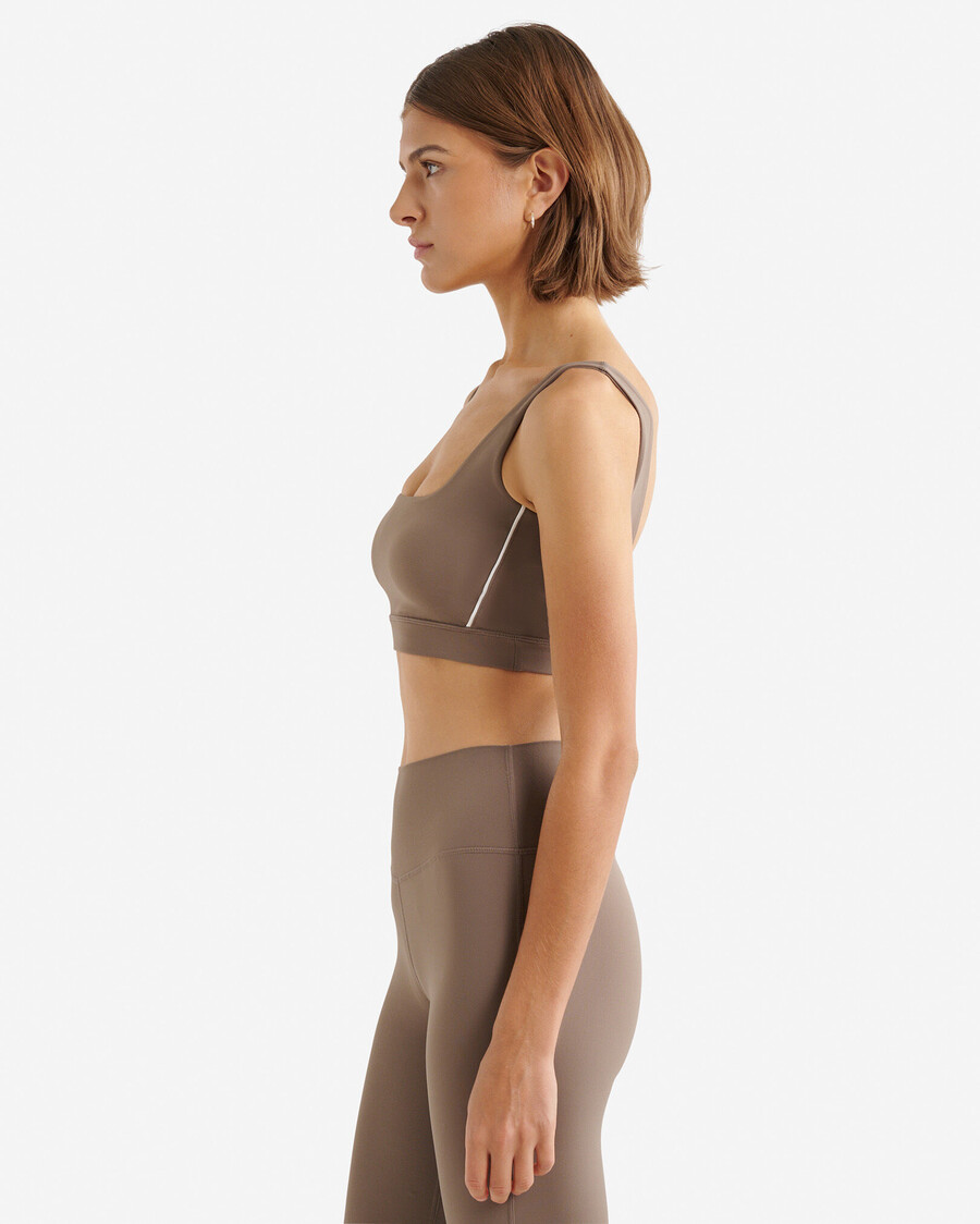 restore stretch piped sports bra
