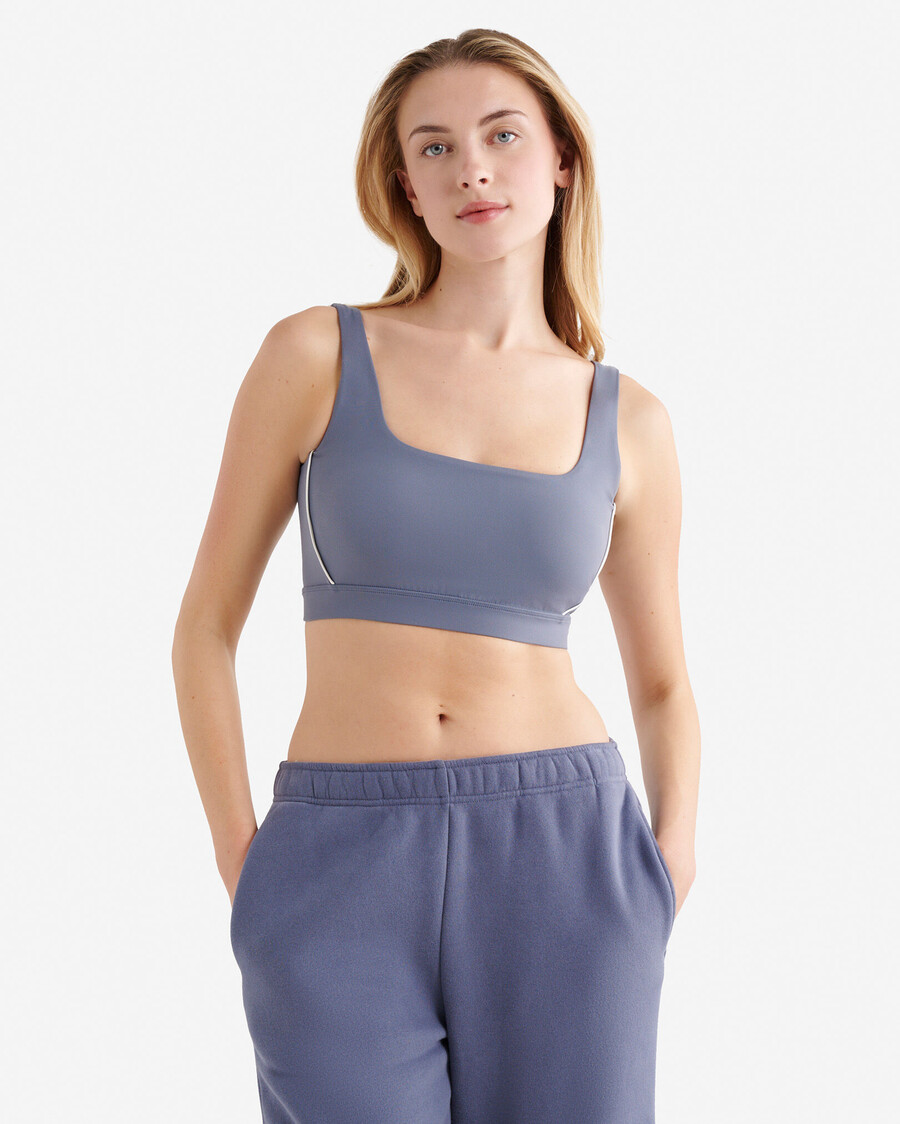 restore stretch piped sports bra