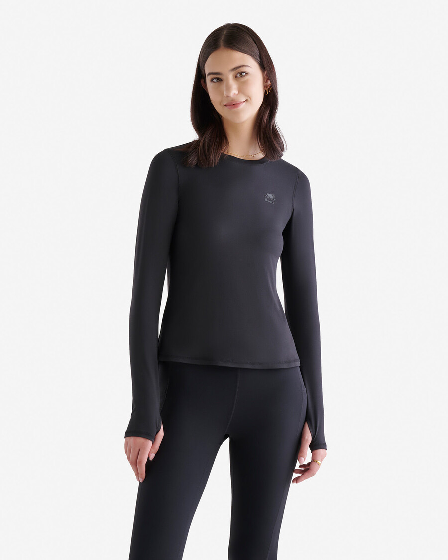 renew knit fitted long sleeve top