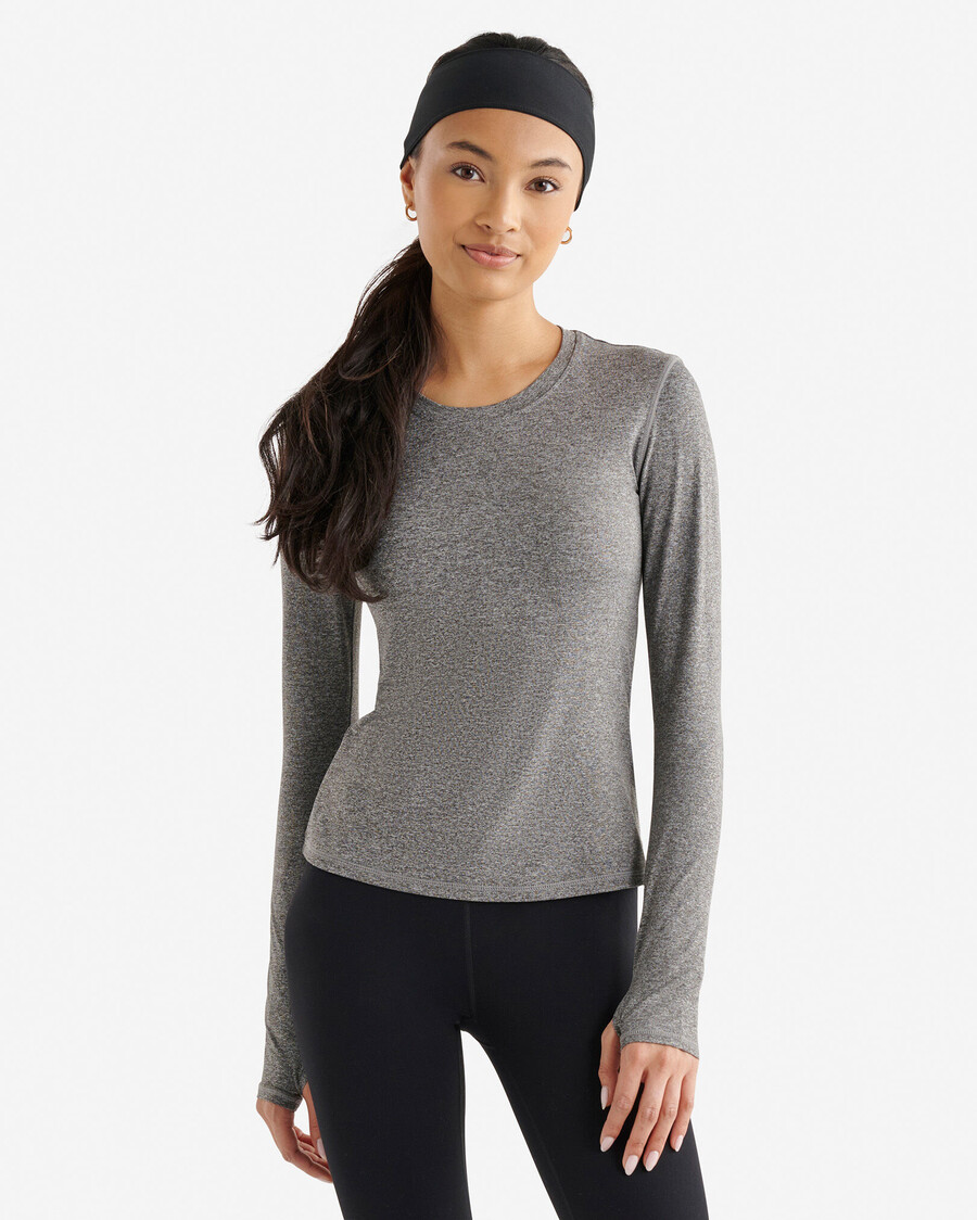renew knit fitted long sleeve top