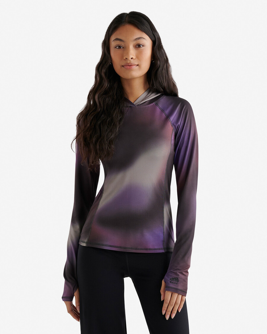 renew hooded long sleeve top